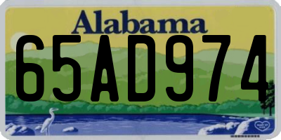 AL license plate 65AD974