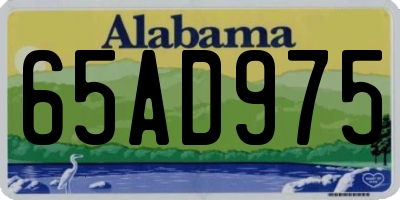 AL license plate 65AD975