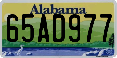 AL license plate 65AD977