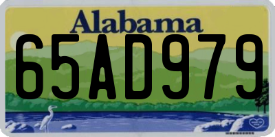 AL license plate 65AD979
