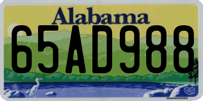AL license plate 65AD988