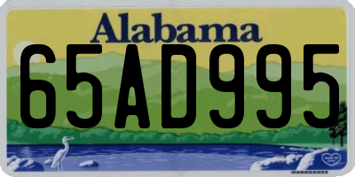 AL license plate 65AD995