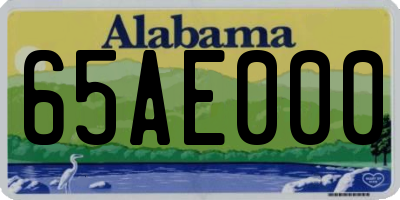 AL license plate 65AE000