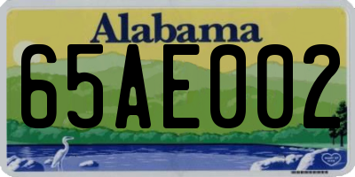 AL license plate 65AE002