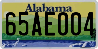 AL license plate 65AE004