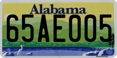 AL license plate 65AE005