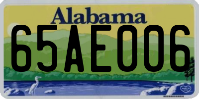 AL license plate 65AE006