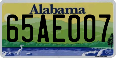 AL license plate 65AE007
