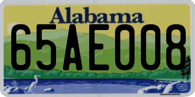 AL license plate 65AE008