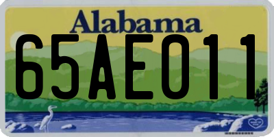 AL license plate 65AE011