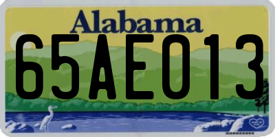 AL license plate 65AE013