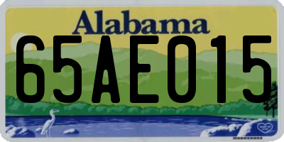 AL license plate 65AE015
