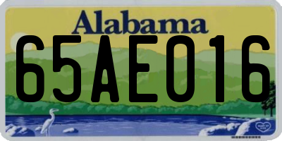 AL license plate 65AE016