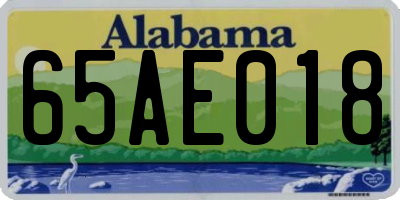AL license plate 65AE018