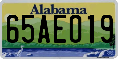 AL license plate 65AE019