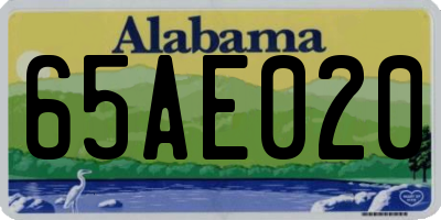 AL license plate 65AE020