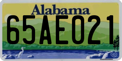 AL license plate 65AE021