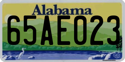 AL license plate 65AE023