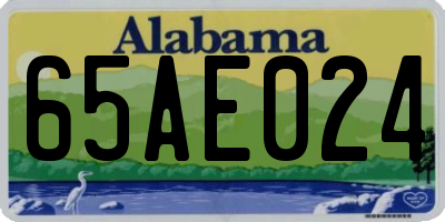 AL license plate 65AE024