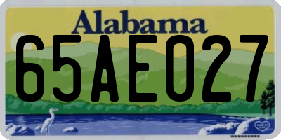 AL license plate 65AE027