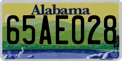 AL license plate 65AE028