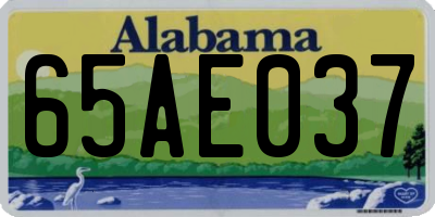 AL license plate 65AE037