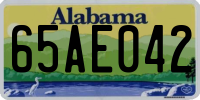 AL license plate 65AE042