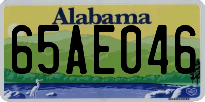 AL license plate 65AE046