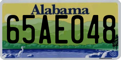 AL license plate 65AE048