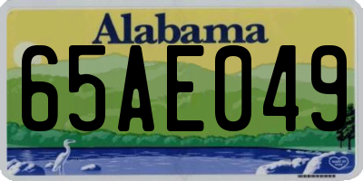 AL license plate 65AE049