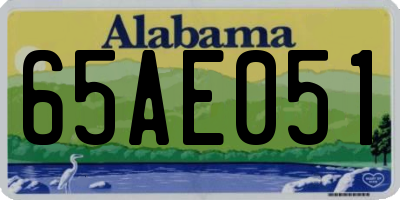 AL license plate 65AE051