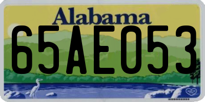AL license plate 65AE053