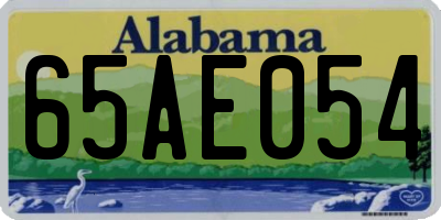 AL license plate 65AE054