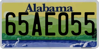 AL license plate 65AE055