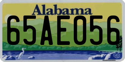 AL license plate 65AE056