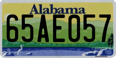 AL license plate 65AE057