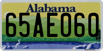 AL license plate 65AE060