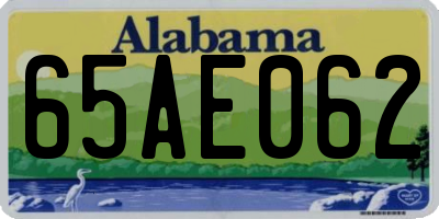 AL license plate 65AE062