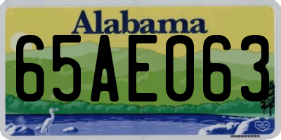AL license plate 65AE063