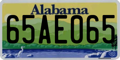 AL license plate 65AE065