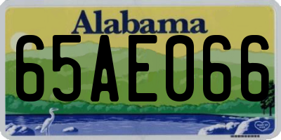 AL license plate 65AE066