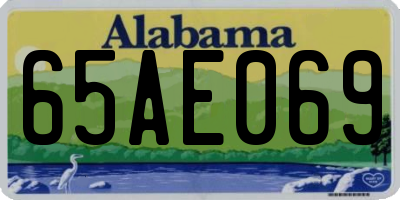 AL license plate 65AE069