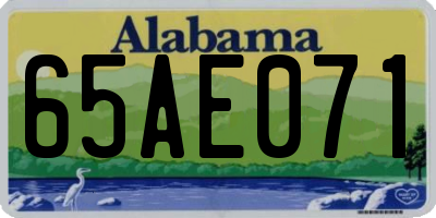 AL license plate 65AE071