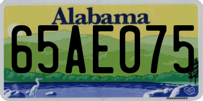 AL license plate 65AE075