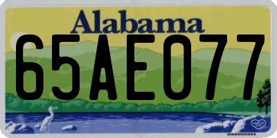 AL license plate 65AE077