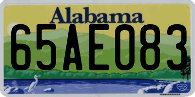 AL license plate 65AE083