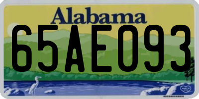 AL license plate 65AE093