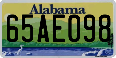 AL license plate 65AE098