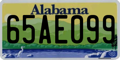 AL license plate 65AE099
