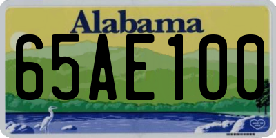 AL license plate 65AE100